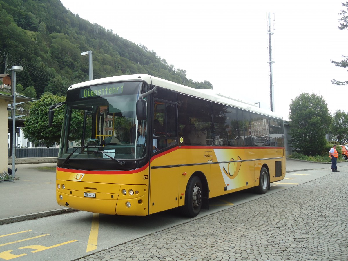 (139'446) - AAGU Altdorf - Nr. 53/UR 9276 - Cacciamali am 11. Juni 2012 beim Bahnhof Flelen