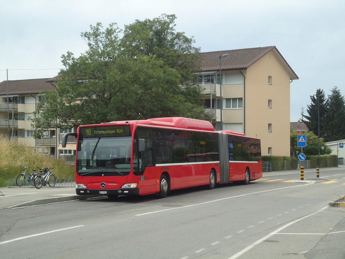 (140'143) - Bernmobil, Bern - Nr. 853/BE 671'853 - Mercedes am 24. Juni 2012 in Ostermundigen, Oberfeld