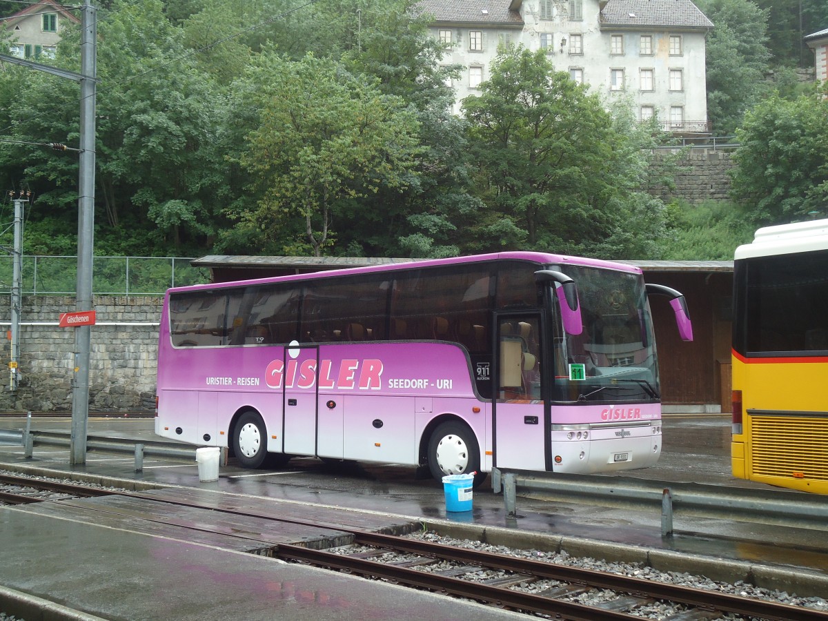 (140'392) - Gisler, Seedorf - UR 9331 - Van Hool am 1. Juli 2012 beim Bahnhof Gschenen