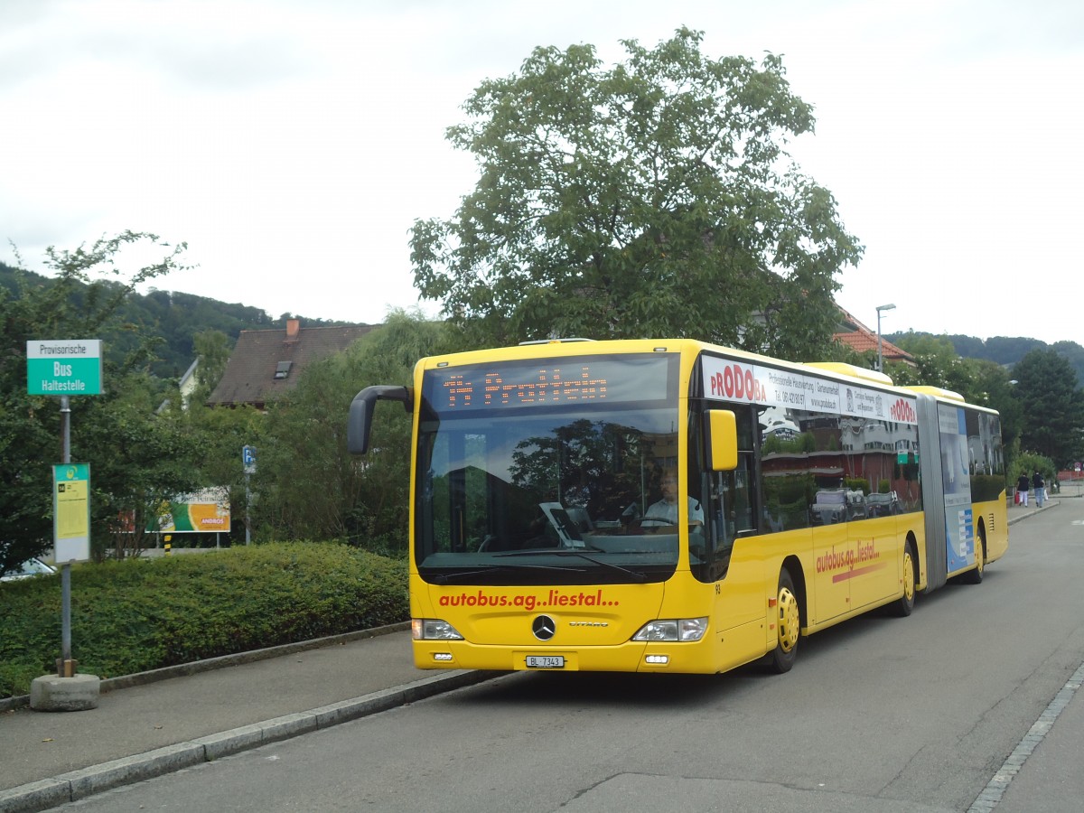 (140'463) - AAGL Liestal - Nr. 93/BL 7343 - Mercedes am 11. Juli 2012 in Pratteln, Bahnhofstrasse