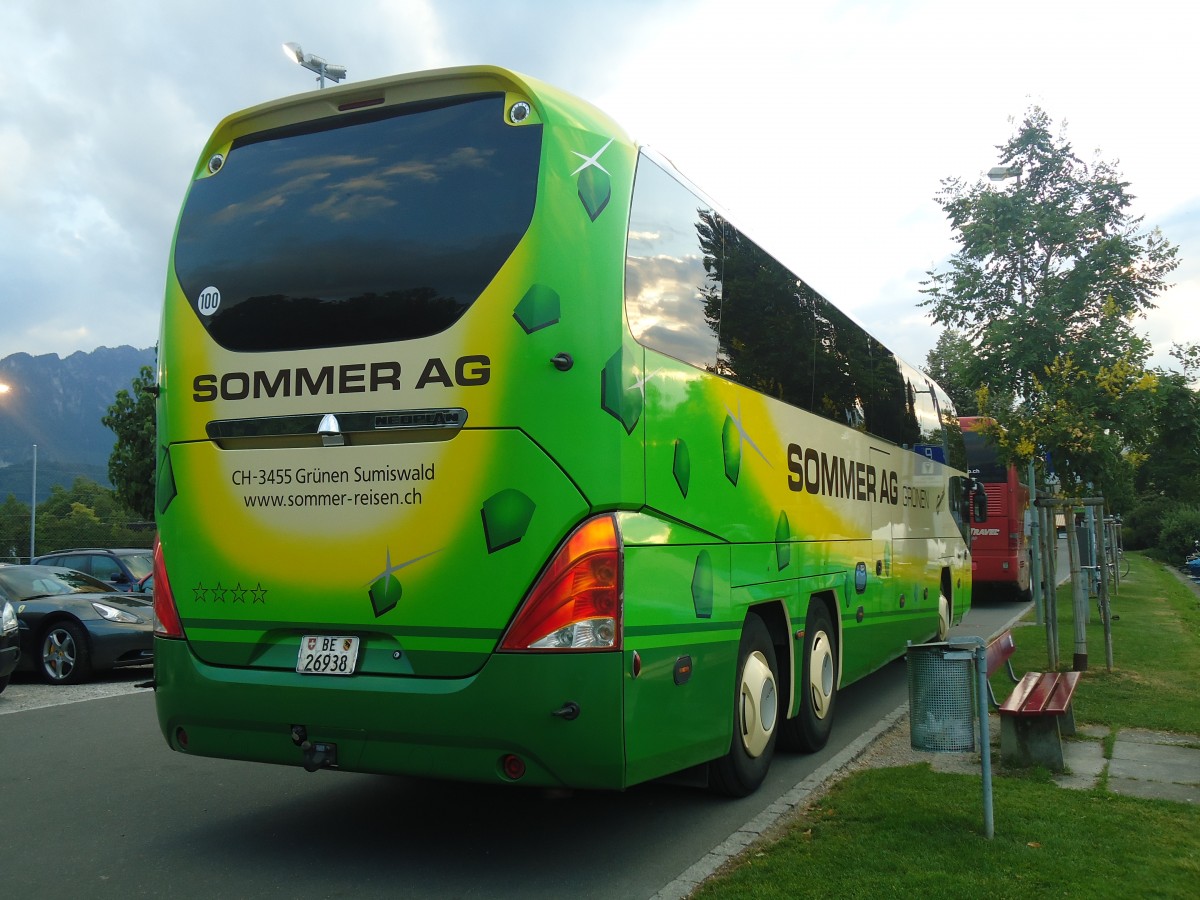 (141'014) - Sommer, Grnen - BE 26'938 - Neoplan am 3. August 2012 in Thun, Strandbad