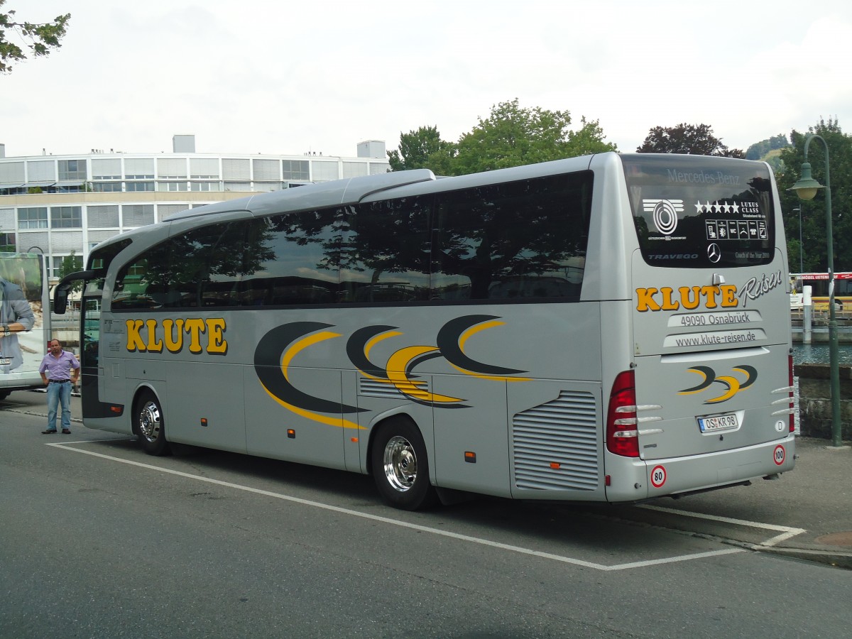 (141'082) - Aus Deutschland: Klute, Osnabrck - OS-KR 98 - Mercedes am 13. August 2012 bei der Schifflndte Thun