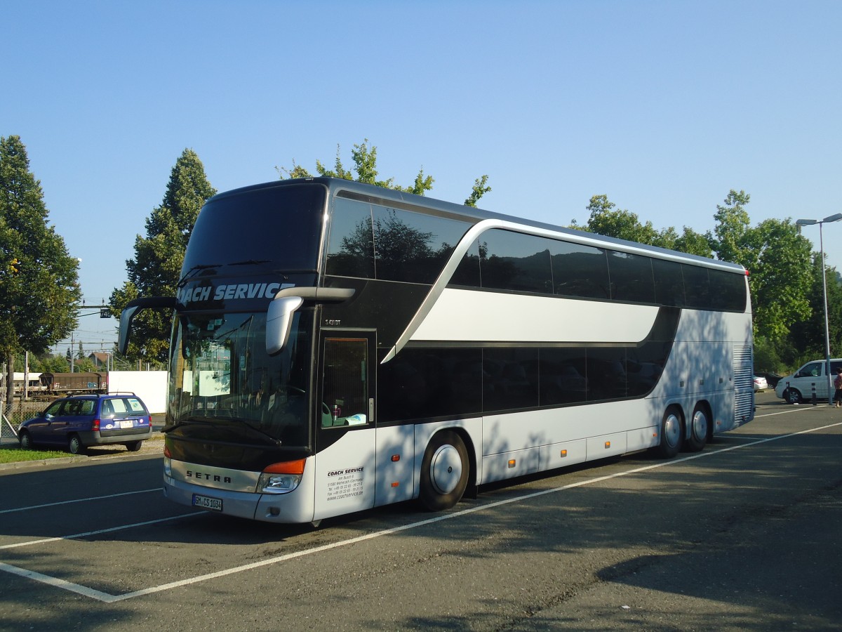 (141'083) - Aus Deutschland: Coach Service, Wehnrath - GM-CS 1034 - Setra am 14. August 2012 in Thun, Seestrasse