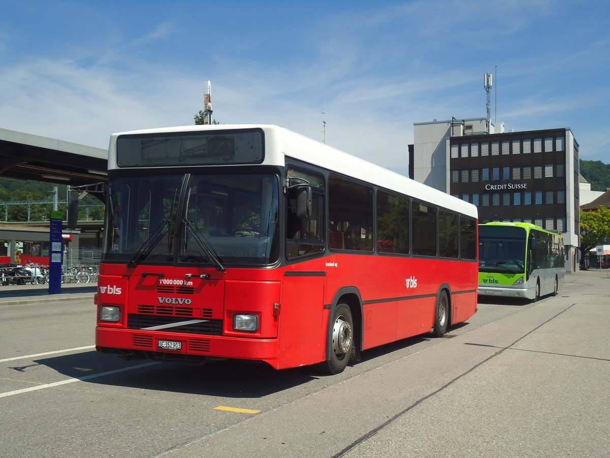 (141'110) - Busland, Burgdorf - Nr. 24/BE 352'903 - Volvo/Lauber (ex AAGK Koppigen Nr. 4) am 15. August 2012 beim Bahnhof Burgdorf