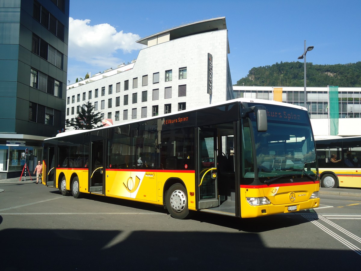 (141'133) - PostAuto Bern - BE 653'388 - Mercedes am 15. August 2012 beim Bahnhof Thun