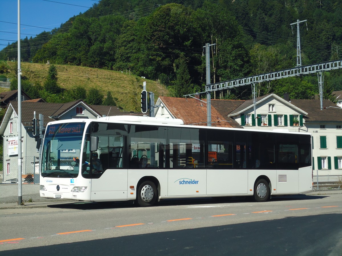 (141'149) - Schneider, Ermenswil - Nr. 1/SG 135'039 - Mercedes am 18. August 2012 beim Bahnhof Wattwil