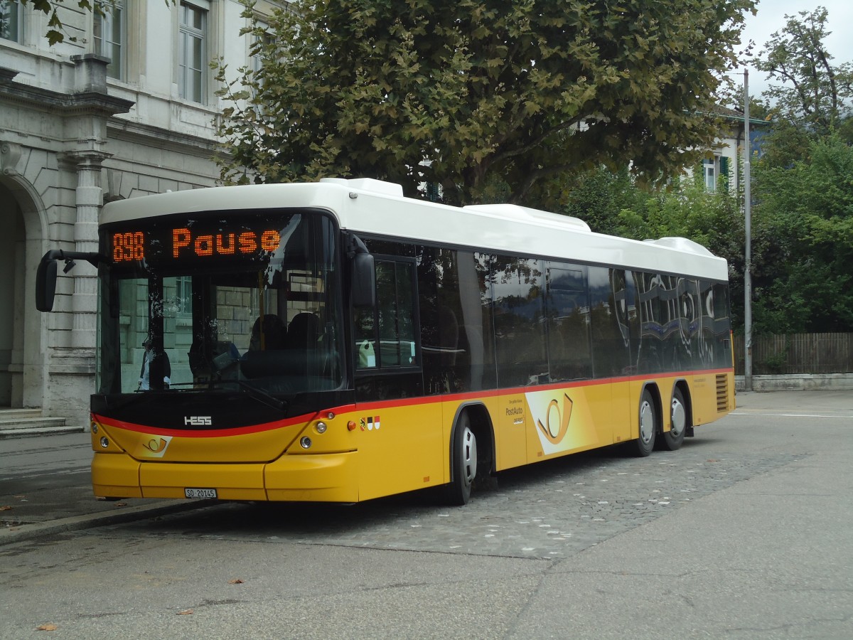 (141'540) - Steiner, Messen - SO 20'145 - Scania/Hess am 12. September 2012 in Solothurn, Amthausplatz