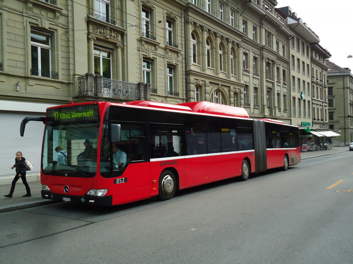 (141'922) - Bernmobil, Bern - Nr. 852/BE 671'852 - Mercedes am 16. Oktober 2012 in Bern, Hirschengragen