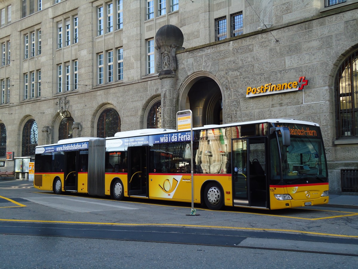 (141'949) - Eurobus, Arbon - Nr. 13/TG 168'067 - Mercedes am 20. Oktober 2012 beim Bahnhof St. Gallen