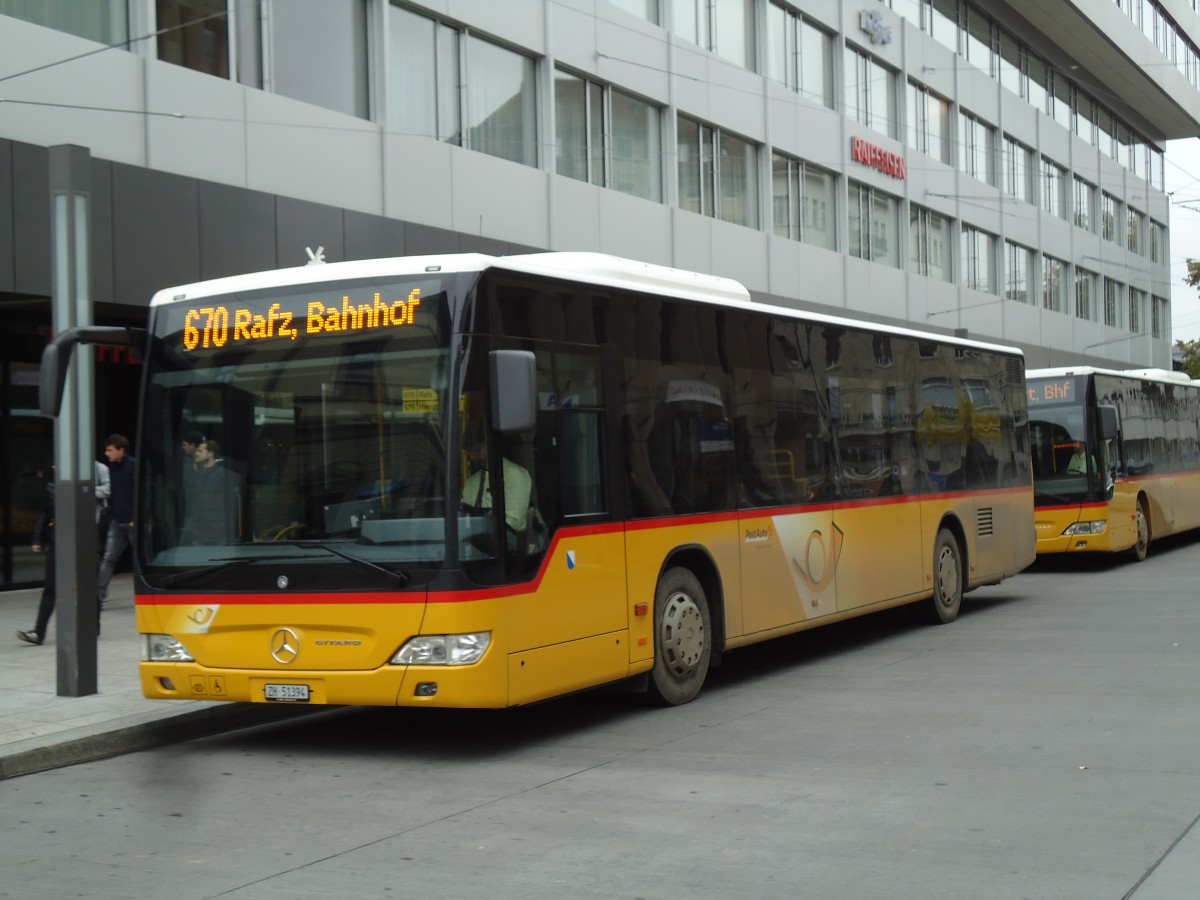 (142'114) - Moser, Flaach - Nr. 277/ZH 51'394 - Mercedes am 24. Oktober 2012 beim Hauptbahnhof Winterthur