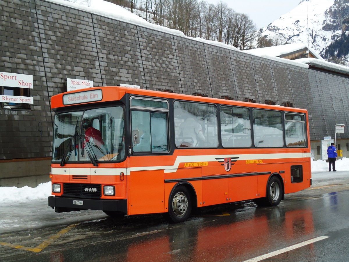 (142'591) - AS Engi - Nr. 8/GL 7708 - NAW/Hess (ex ZVB Zug Nr. 42) am 23. Dezember 2012 in Elm, Sportbahnen