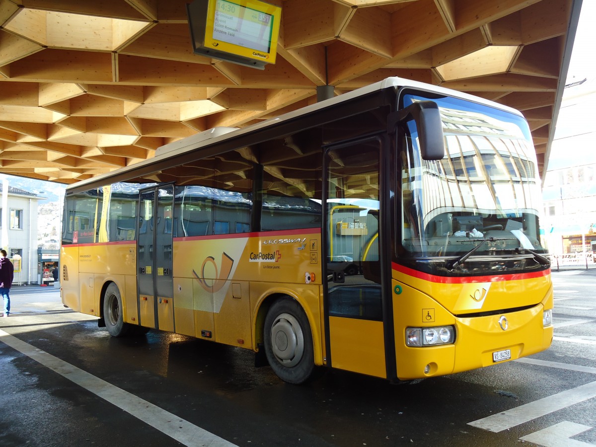 (142'679) - Buchard, Leytron - VS 84'258 - Irisbus am 26. Dezember 2012 beim Bahnhof Sion