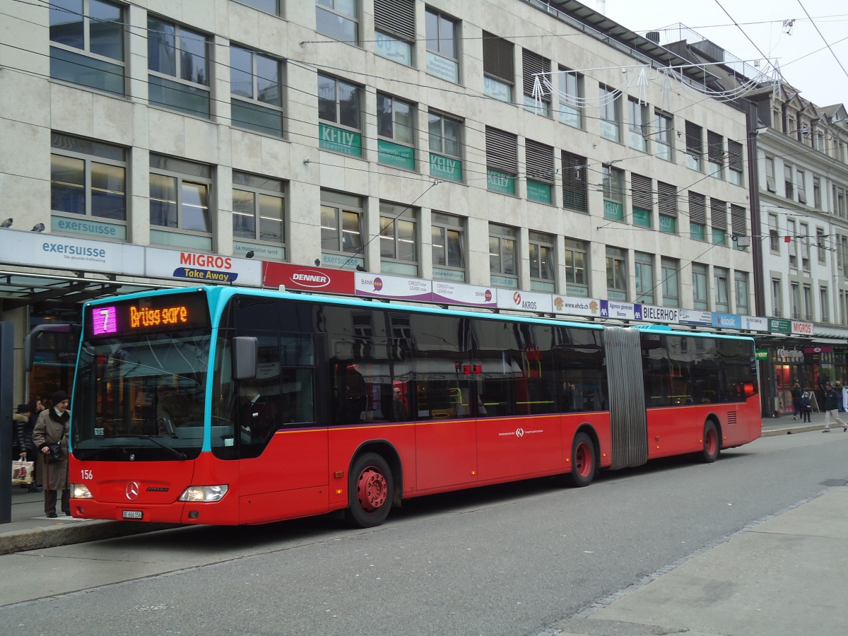 (142'824) - VB Biel - Nr. 156/BE 666'156 - Mercedes am 29. Dezember 2012 in Biel, Guisanplatz