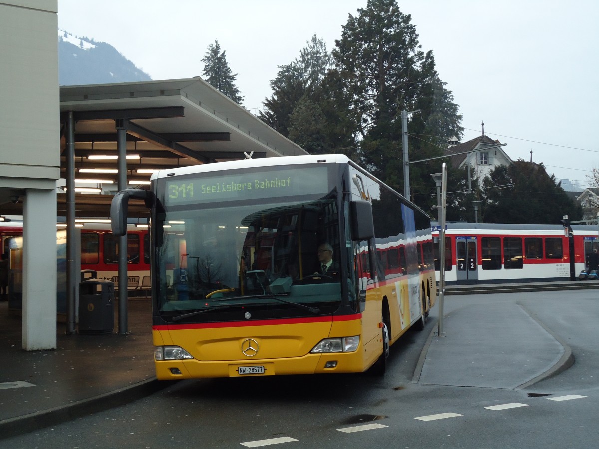 (142'920) - Thepra, Stans - Nr. 24/NW 28'577 - Mercedes am 5. Januar 2013 beim Bahnhof Stans