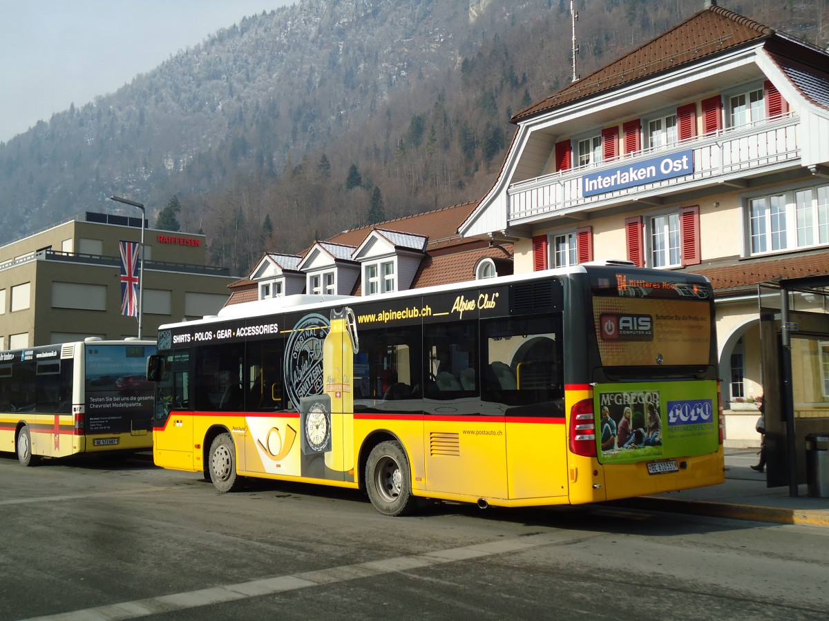 (143'039) - PostAuto Bern - BE 610'531 - Mercedes am 19. Januar 2013 beim Bahnhof Interlaken Ost