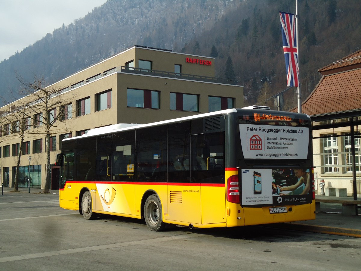 (143'047) - PostAuto Bern - BE 610'532 - Mercedes am 19. Januar 2013 beim Bahnhof Interlaken Ost