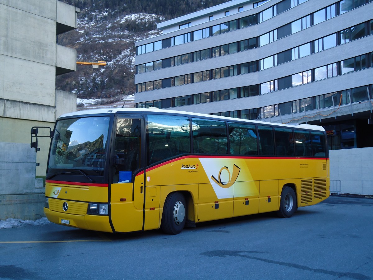 (143'160) - BUS-trans, Visp - VS 97'000 - Mercedes (ex Zimmermann, Visperterminen) am 3. Februar 2013 beim Bahnhof Visp