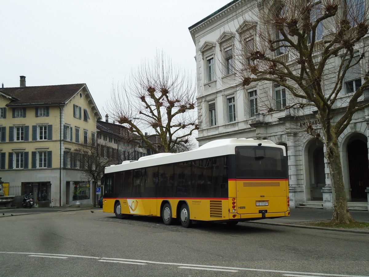 (143'544) - Steiner, Messen - SO 21'149 - Scania/Hess am 23. Mrz 2013 in Solothurn, Amthausplatz