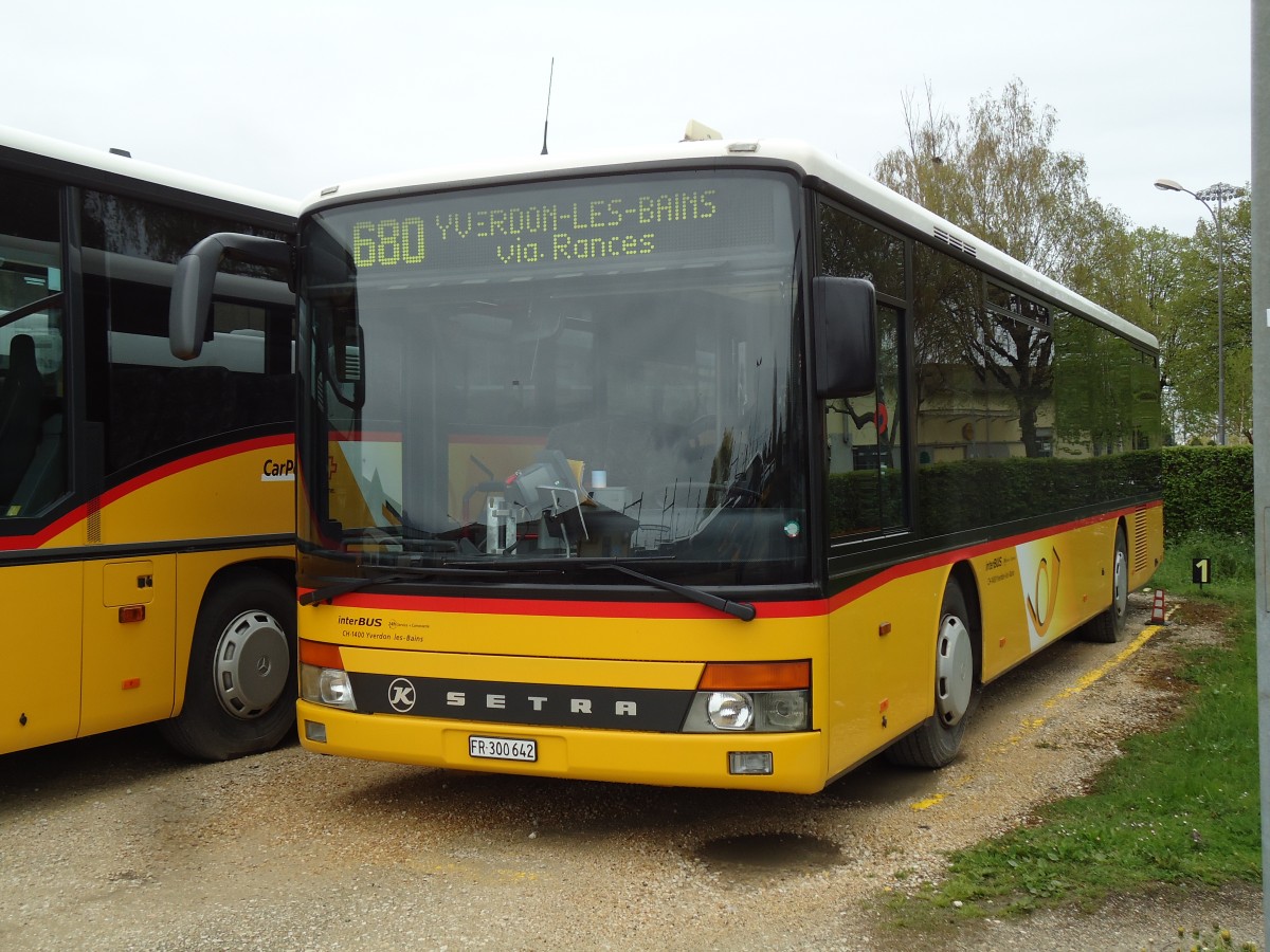(143'866) - Interbus, Yverdon - Nr. 3/FR 300'642 - Setra am 27. April 2013 in Yverdon, Postgarage