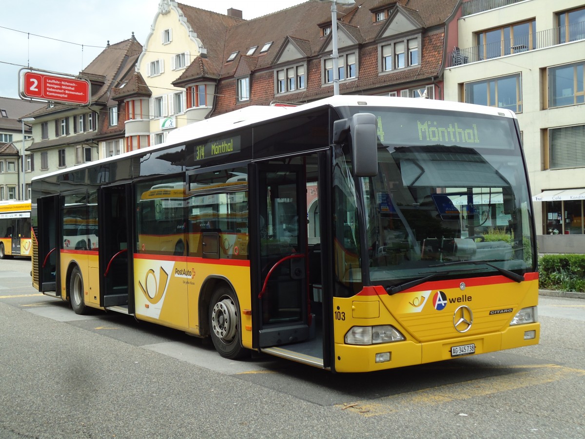 (143'981) - Voegtlin-Meyer, Brugg - Nr. 103/AG 345'738 - Mercedes am 9. Mai 2013 beim Bahnhof Brugg
