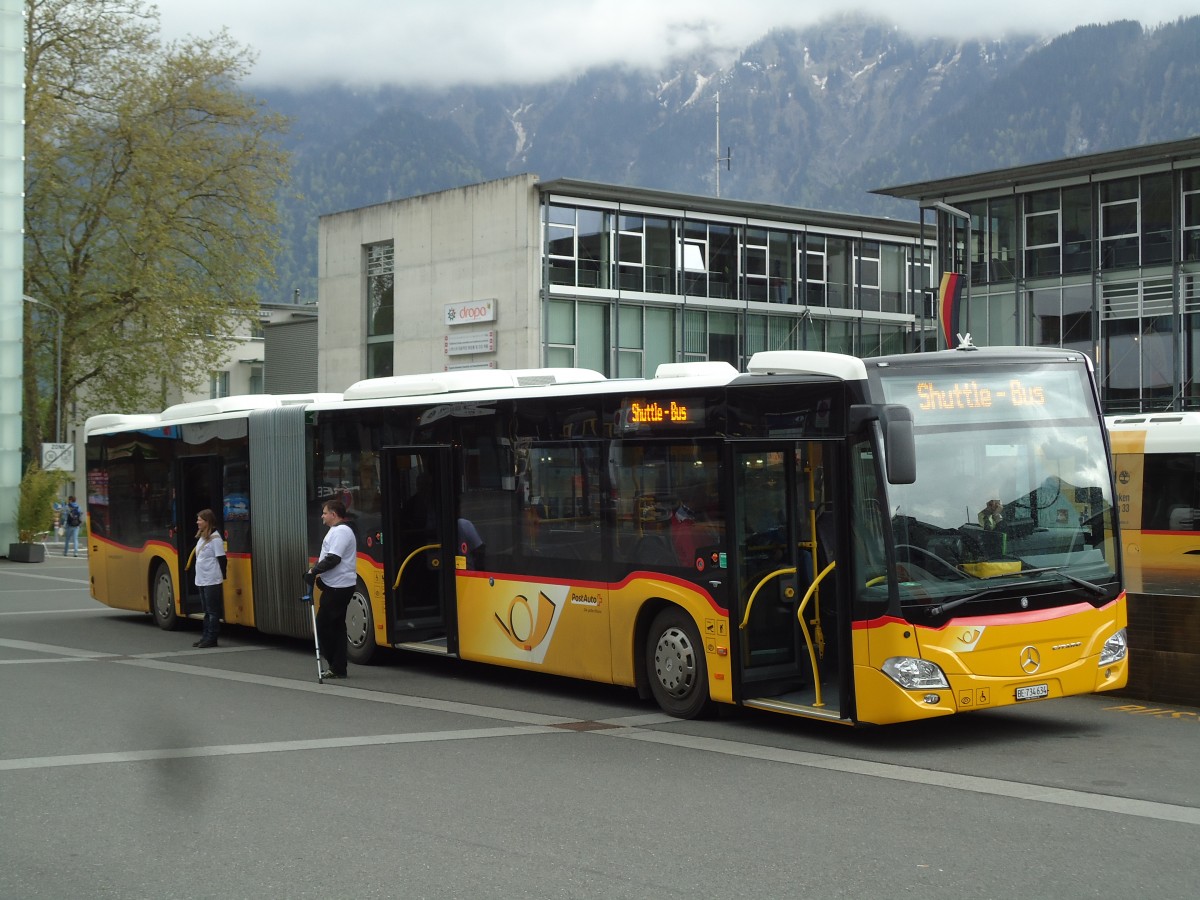 (144'080) - PostAuto Bern - Nr. 634/BE 734'634 - Mercedes am 11. Mai 2013 beim Bahnhof Interlaken Ost
