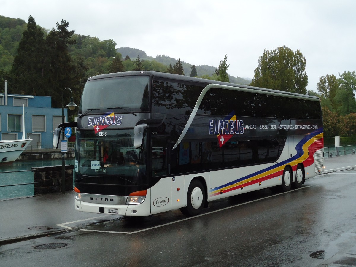 (144'201) - Eurobus, Bern - Nr. 3/BE 379'903 - Setra am 17. Mai 2013 bei der Schifflndte Thun