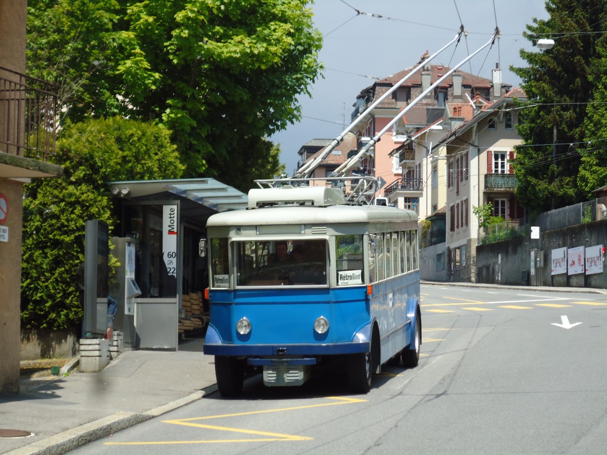 (144'612) - TL Lausanne (Rtrobus) - Nr. 2 - FBW/Eggli Trolleybus (ex Nr. 3) am 26. Mai 2013 in Lausanne, Motte