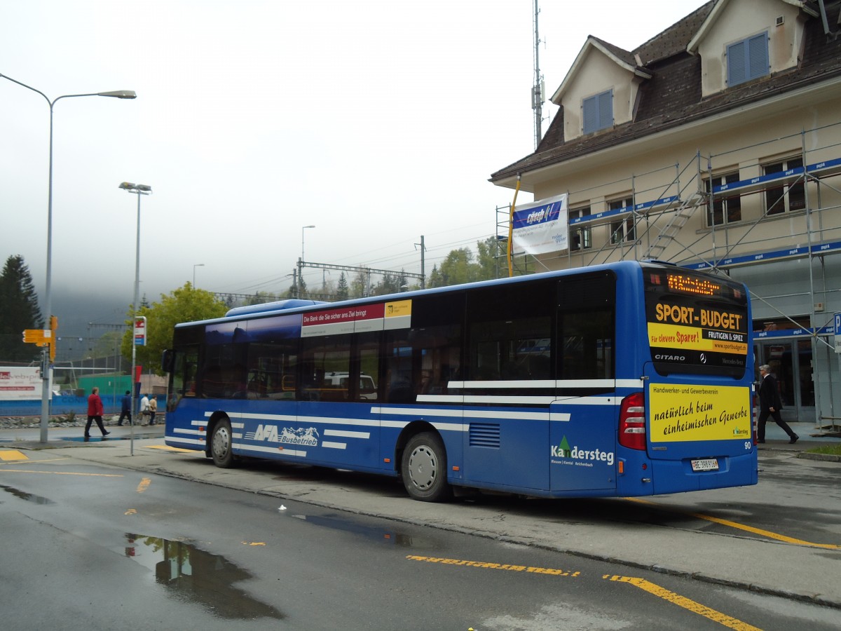 (144'795) - AFA Adelboden - Nr. 90/BE 398'916 - Mercedes am 2. Juni 2013 beim Bahnhof Kandersteg
