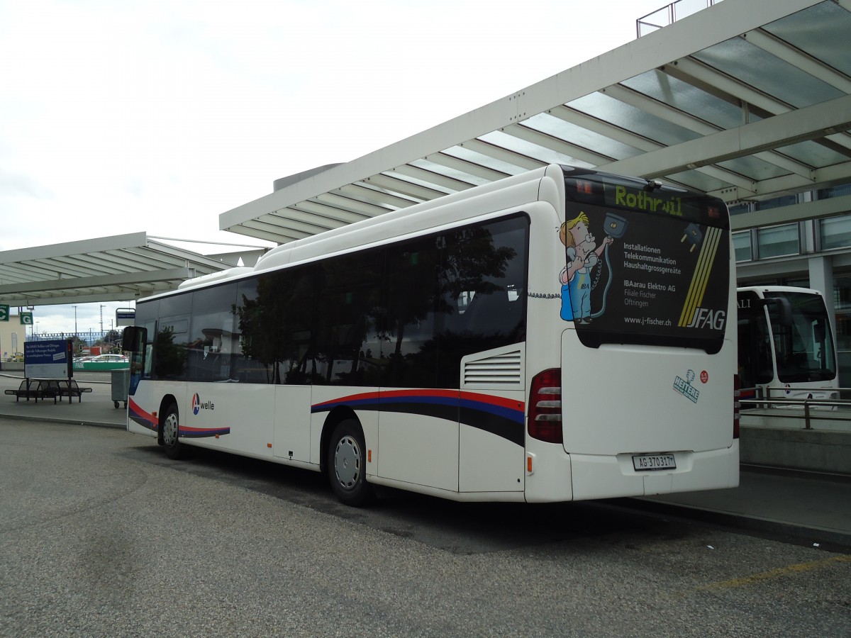 (144'913) - Limmat Bus, Dietikon - AG 370'317 - Mercedes (ex BDWM Bremgarten Nr. 17) am 10. Juni 2013 beim Bahnhof Zofingen
