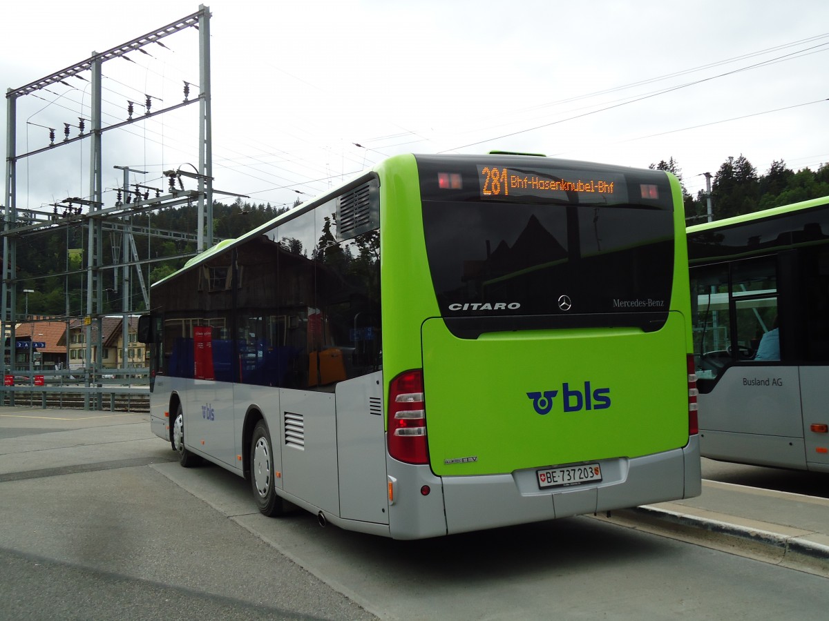 (144'975) - Busland, Burgdorf - Nr. 203/BE 737'203 - Mercedes am 10. Juni 2013 beim Bahnhof Langnau