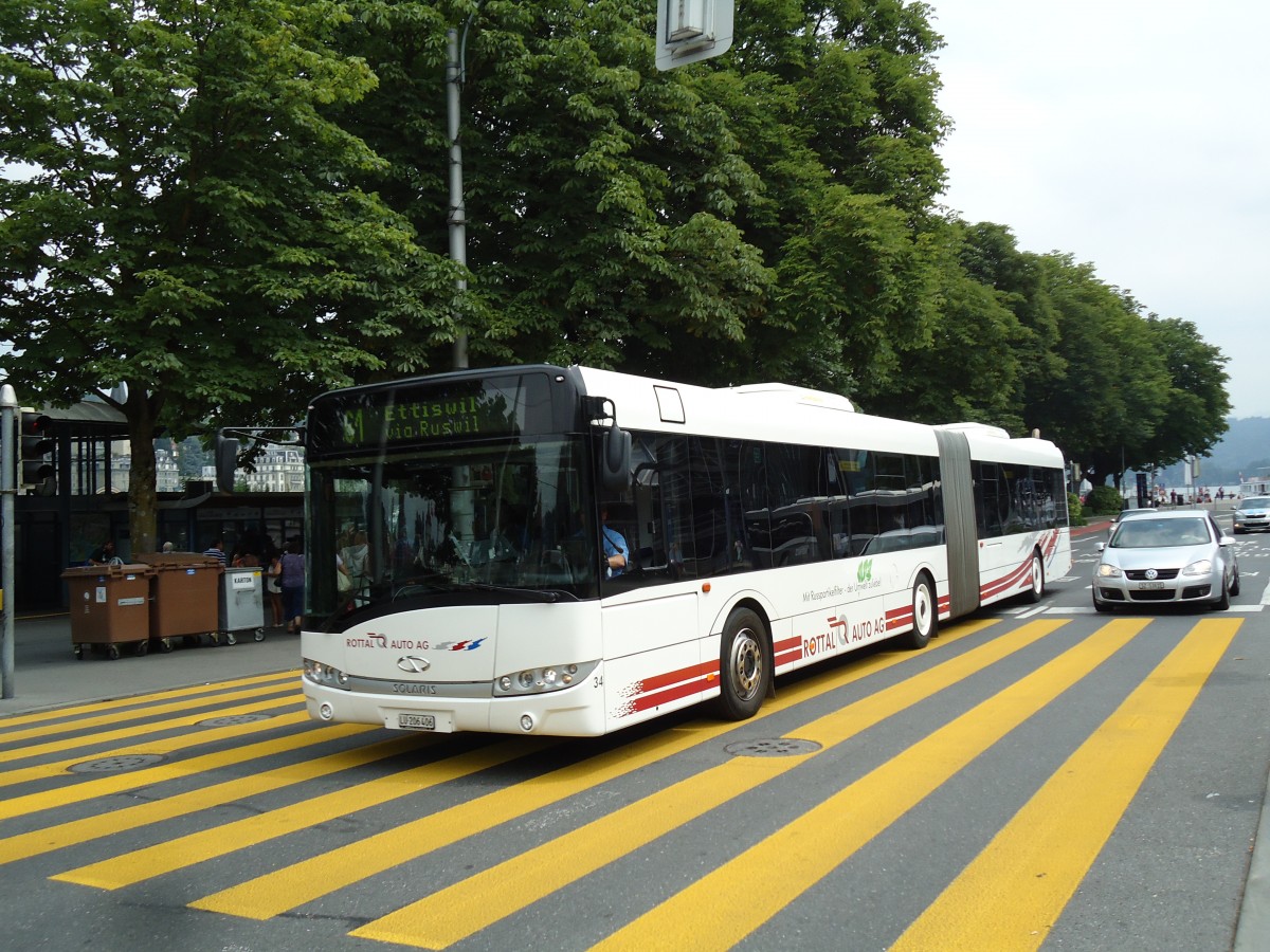 (145'706) - ARAG Ruswil - Nr. 34/LU 206'406 - Solaris am 8. Juli 2013 beim Bahnhof Luzern 