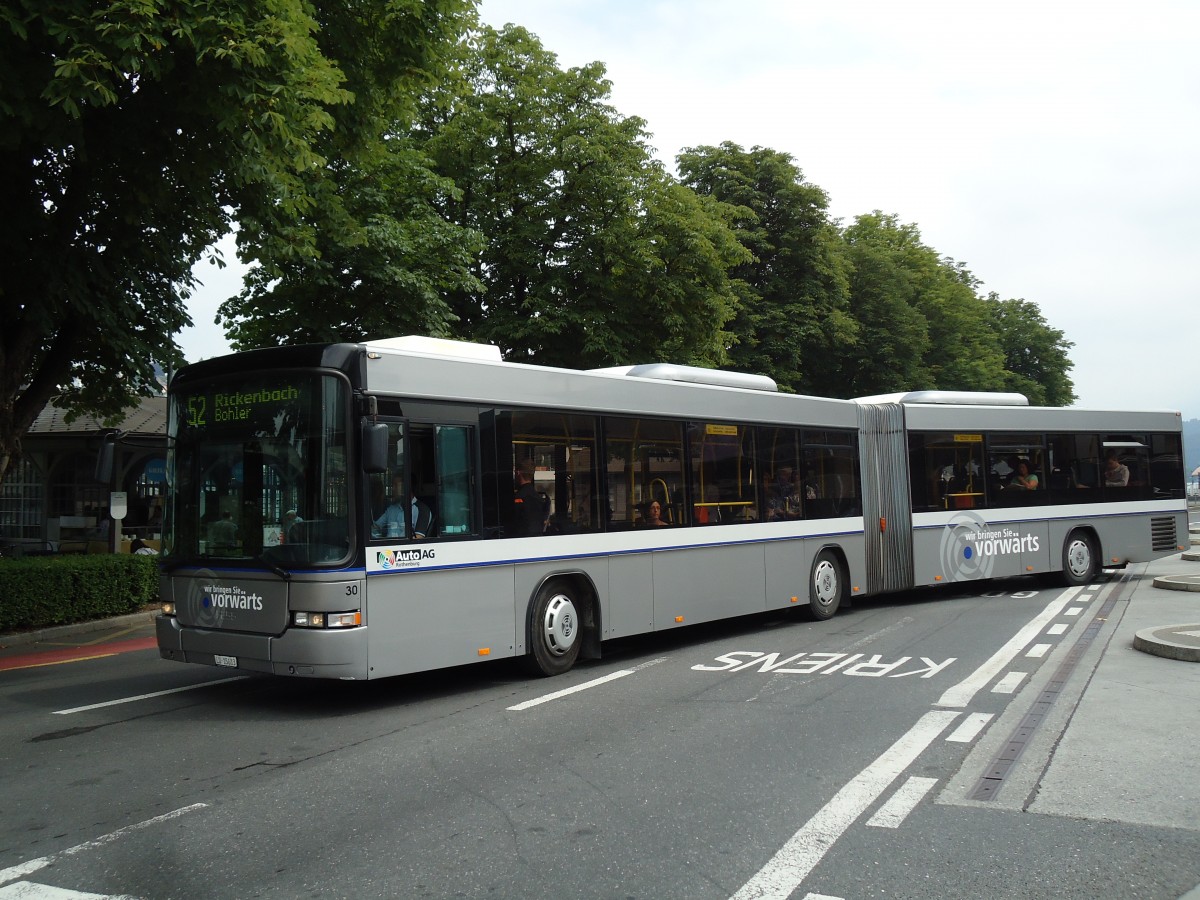 (145'707) - AAGR Rothenburg - Nr. 30/LU 15'683 - Scania/Hess am 8. Juli 2013 beim Bahnhof Luzern