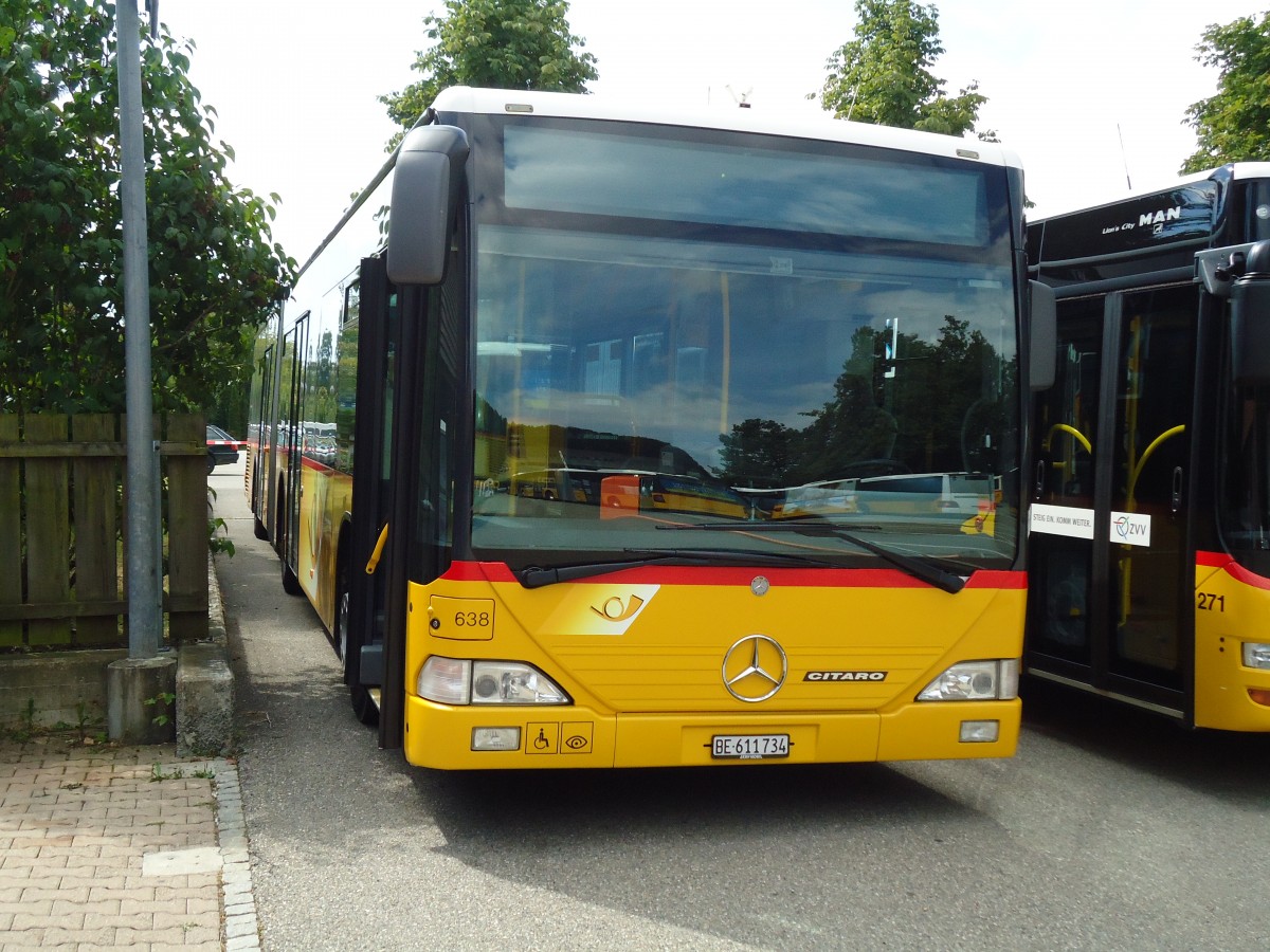(146'922) - PostAuto Bern - Nr. 638/BE 611'734 - Mercedes am 1. September 2013 in Burgdorf, Markthalle