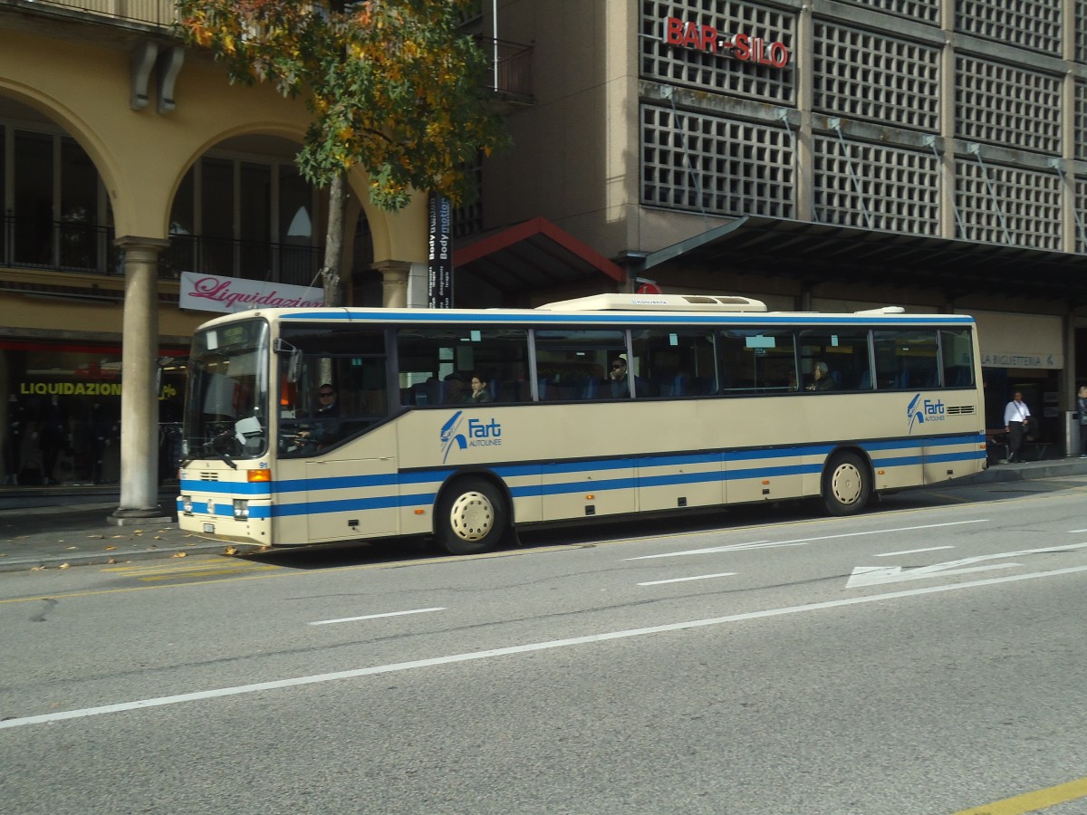 (147'621) - FART Locarno - Nr. 91/TI 35'291 - Mercedes am 5. November 2013 beim Bahnhof Locarno