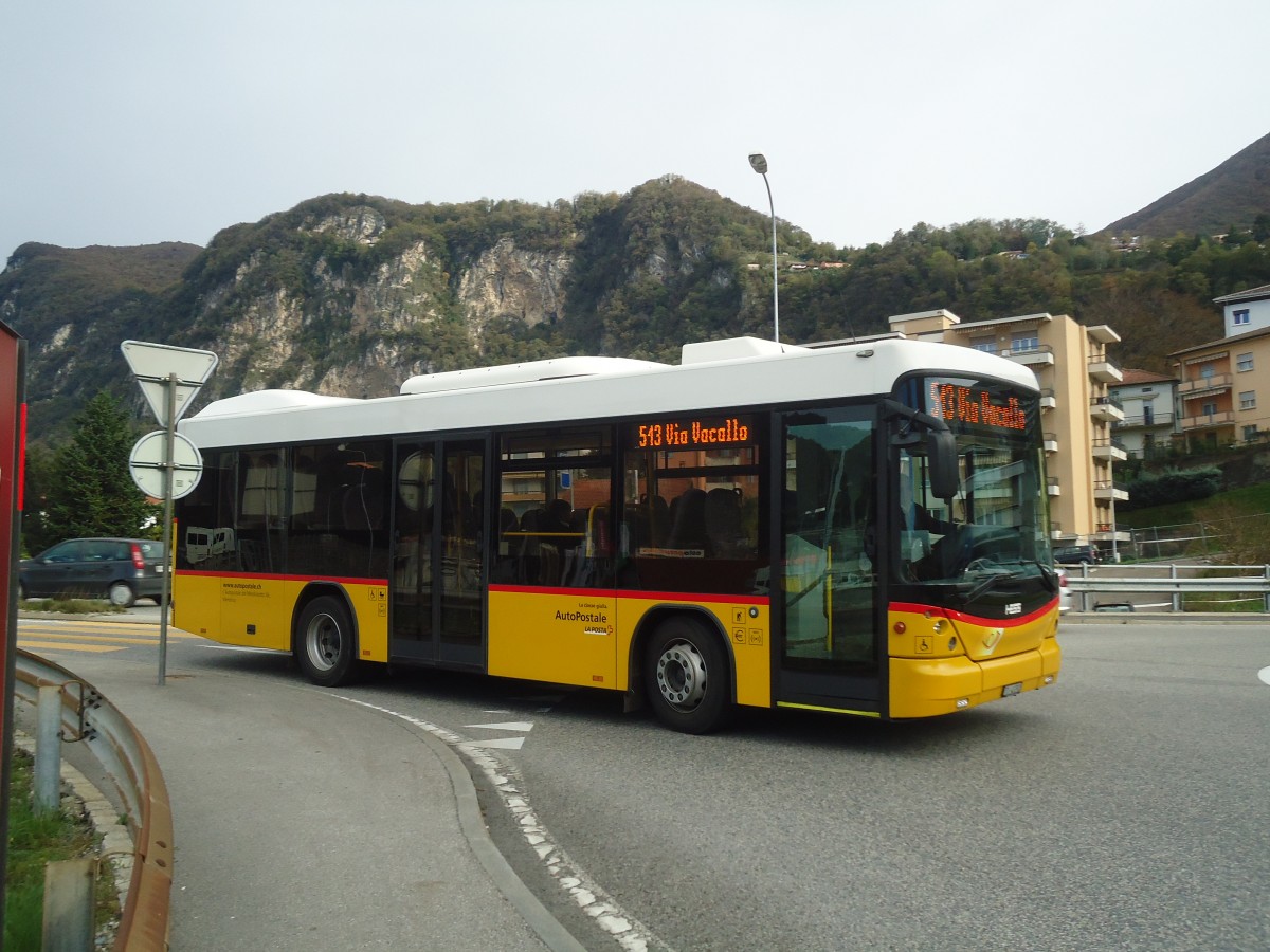 (147'834) - Autopostale, Mendrisio - TI 43'792 - Scania/Hess am 6. November 2013 in Mendrisio, Macello