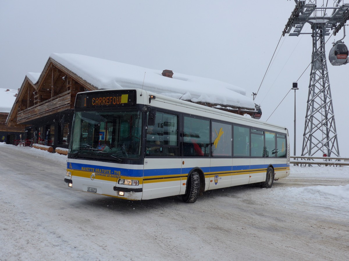 (148'709) - TMR Martigny - Nr. 104/VS 45'477 - Irisbus am 2. Februar 2014 in Verbier, Mdran