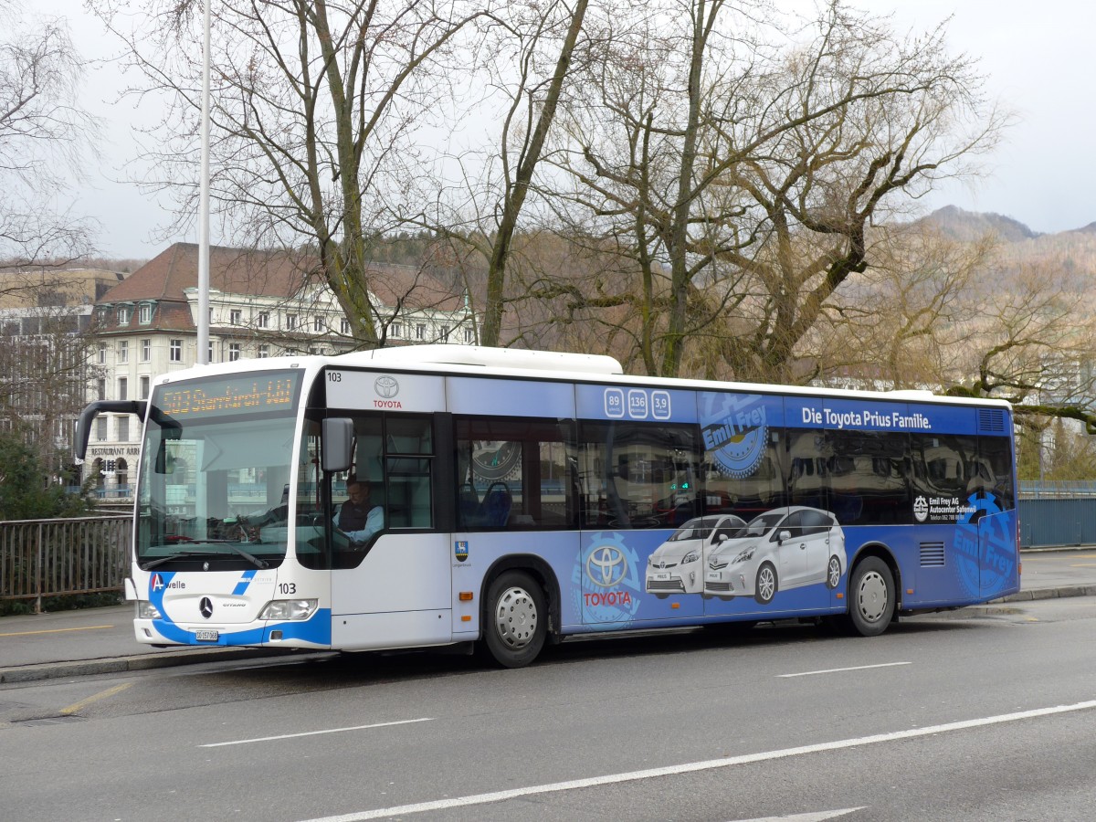 (148'779) - BOGG Wangen b.O. - Nr. 103/SO 157'068 - Mercedes am 9. Februar 2014 beim Bahnhof Olten