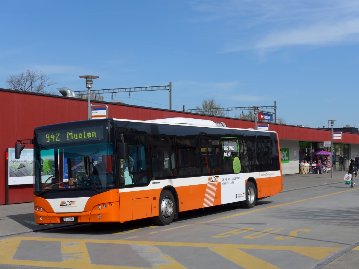 (149'448) - AOT Amriswil - Nr. 6/TG 62'894 - Neoplan am 29. Mrz 2014 beim Bahnhof Amriswil