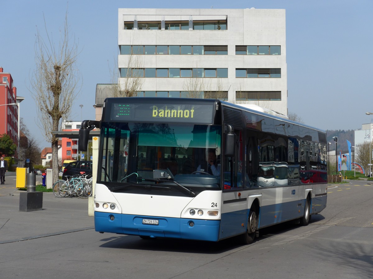 (149'464) - Limmat Bus, Dietikon - Nr. 24/ZH 726'124 - Neoplan am 31. Mrz 2014 beim Bahnhof Dietikon