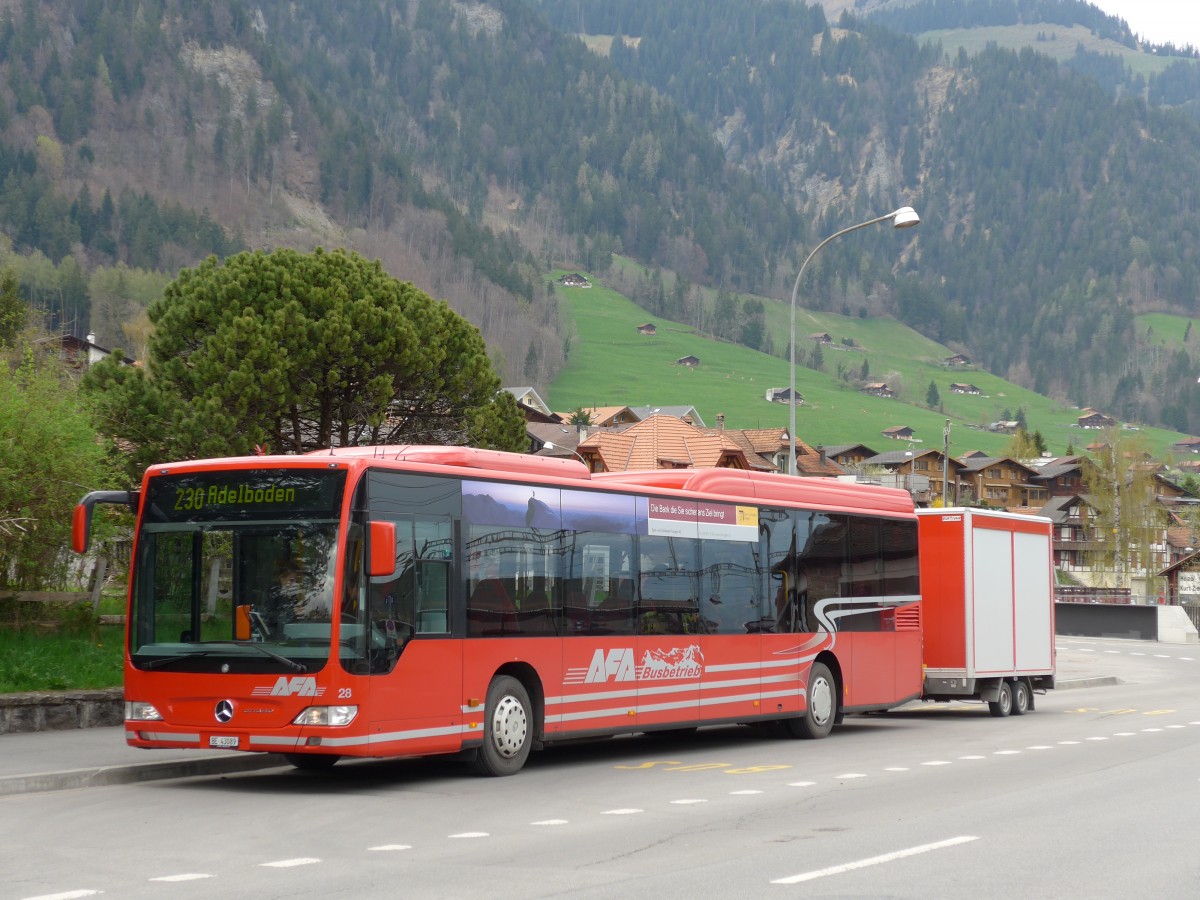 (149'613) - AFA Adelboden - Nr. 28/BE 43'089 - Mercedes am 12. April 2014 beim Bahnhof Frutigen