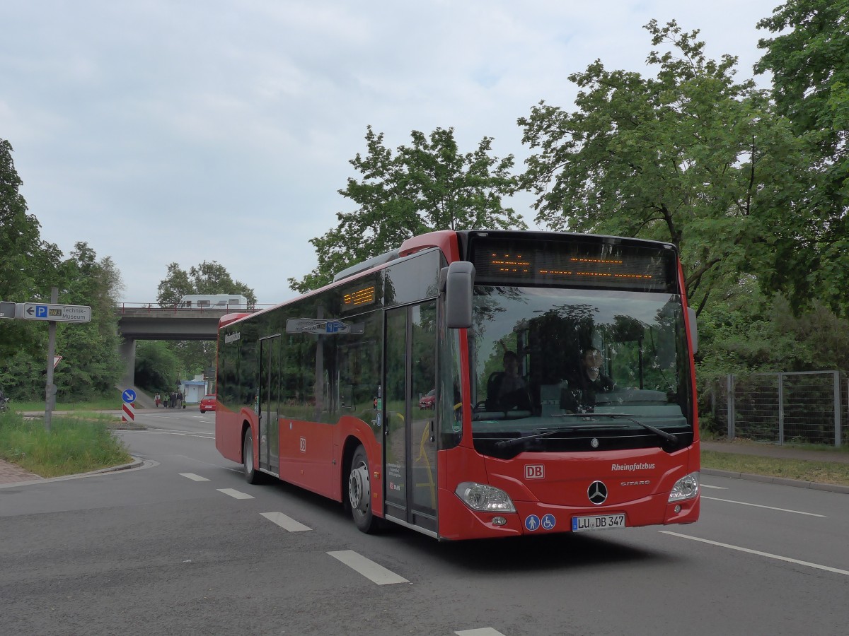 (150'136) - Rheinpfalzbus, Ludwigshafen - LU-DB 347 - Mercedes am 26. April 2014 in Speyer, Technik-Museum