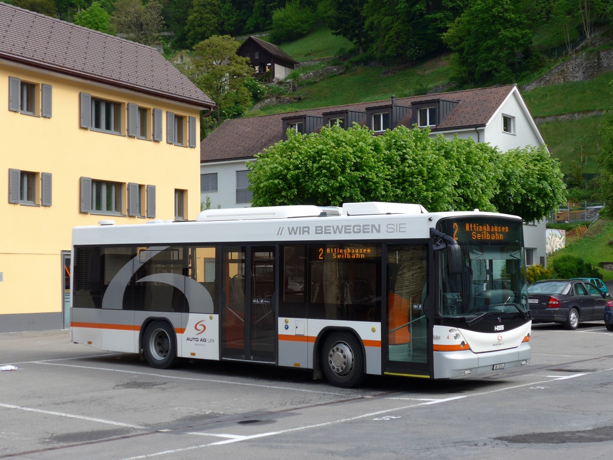 (150'536) - AAGU Altdorf - Nr. 4/UR 9234 - Scania/Hess am 10. Mai 2014 in Altdorf, Parkplatz Winkel