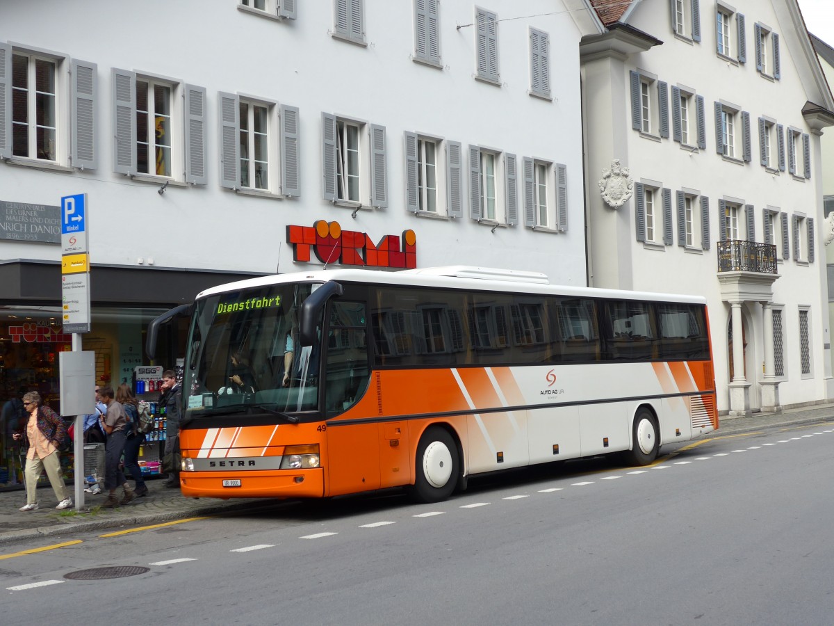 (150'540) - AAGU Altdorf - Nr. 49/UR 9000 - Setra am 10. Mai 2014 in Altdorf, Telldenkmal