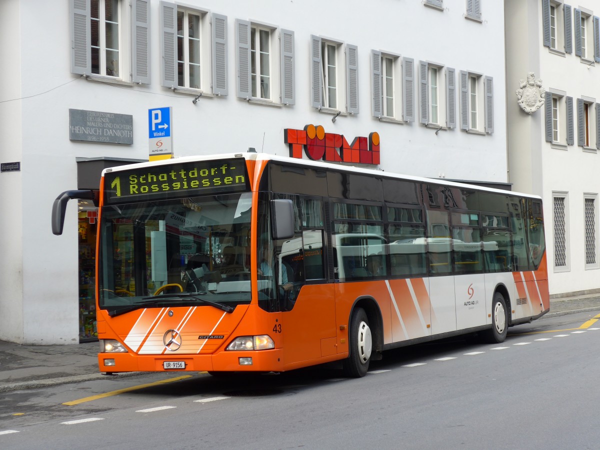 (150'545) - AAGU Altdorf - Nr. 43/UR 9156 - Mercedes am 10. Mai 2014 in Altdorf, Telldenkmal