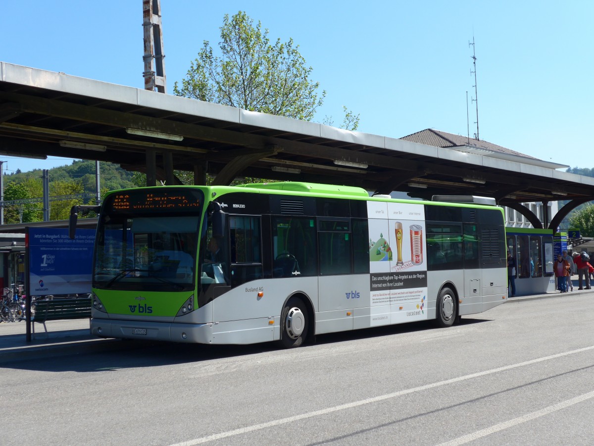 (150'689) - Busland, Burgdorf - Nr. 51/BE 679'115 - Van Hool am 18. Mai 2014 beim Bahnhof Burgdorf