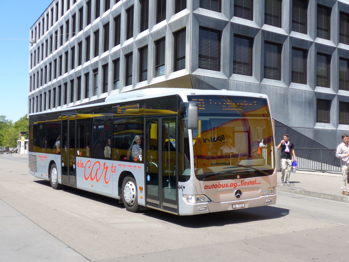(150'726) - AAGL Liestal - Nr. 64/BL 7233 - Mercedes am 18. Mai 2014 beim Bahnhof Liestal