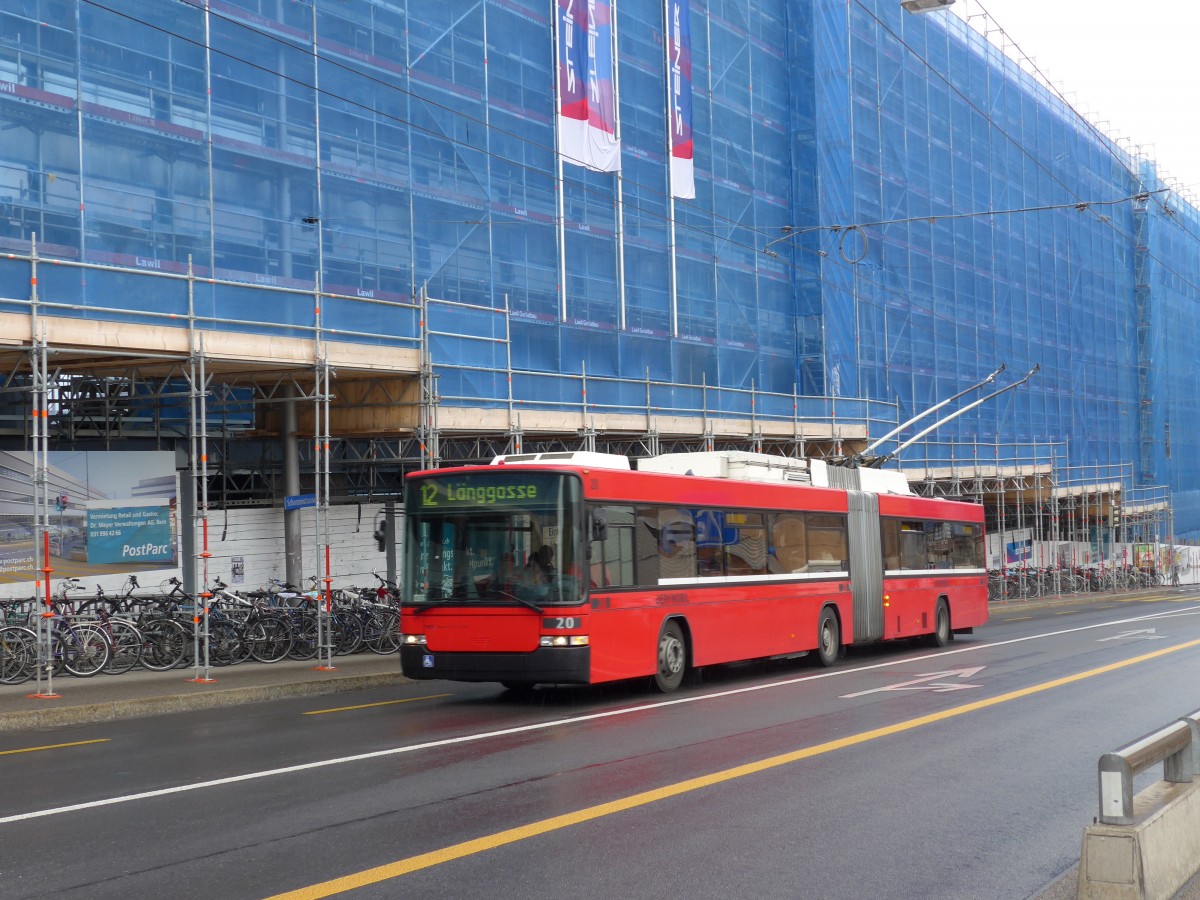 (150'767) - Bernmobil, Bern - Nr. 20 - NAW/Hess Gelenktrolleybus am 26. Mai 2014 in Bern, Schanzenstrasse