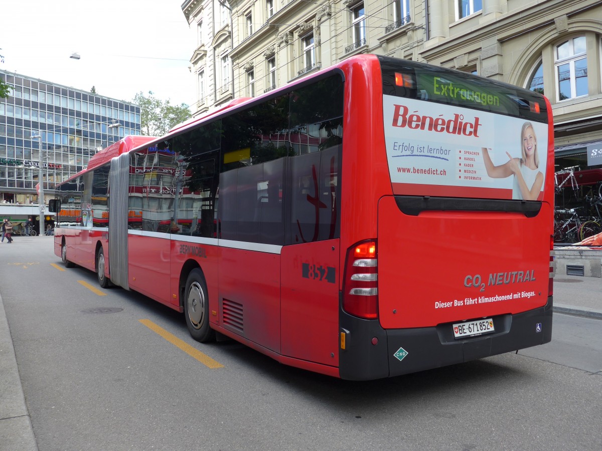 (150'964) - Bernmobil, Bern - Nr. 852/BE 671'852 - Mercedes am 28. Mai 2014 in Bern, Hirschengraben