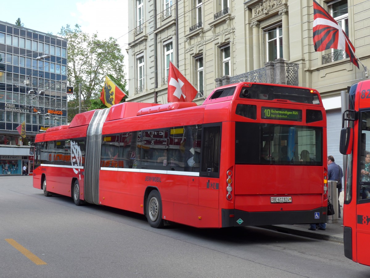 (150'977) - Bernmobil, Bern - Nr. 824/BE 612'824 - Volvo am 28. Mai 2014 in Bern, Hirschengraben