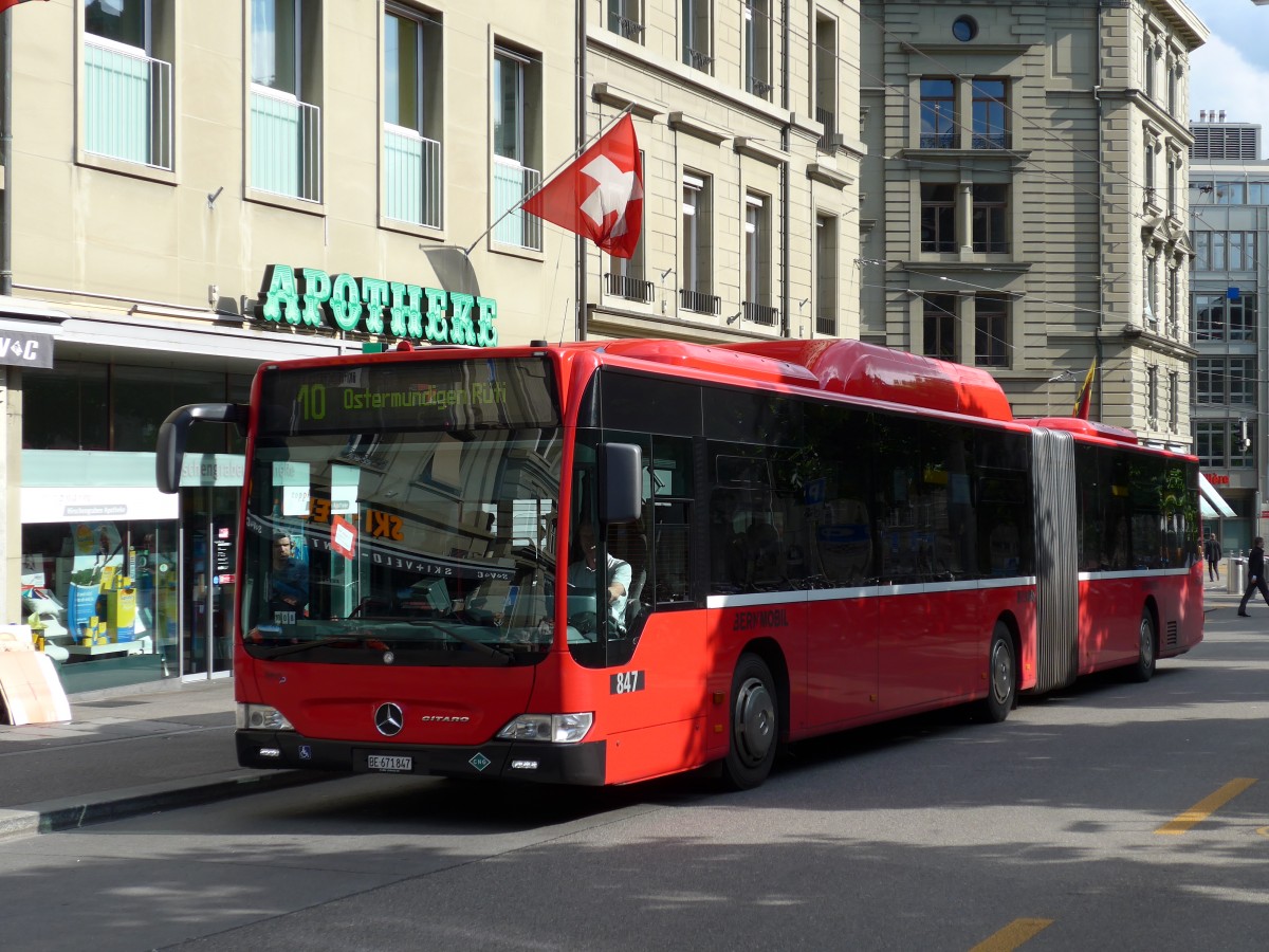 (150'985) - Bernmobil, Bern - Nr. 847/BE 671'847 - Mercedes am 28. Mai 2014 in Bern, Hirschengraben